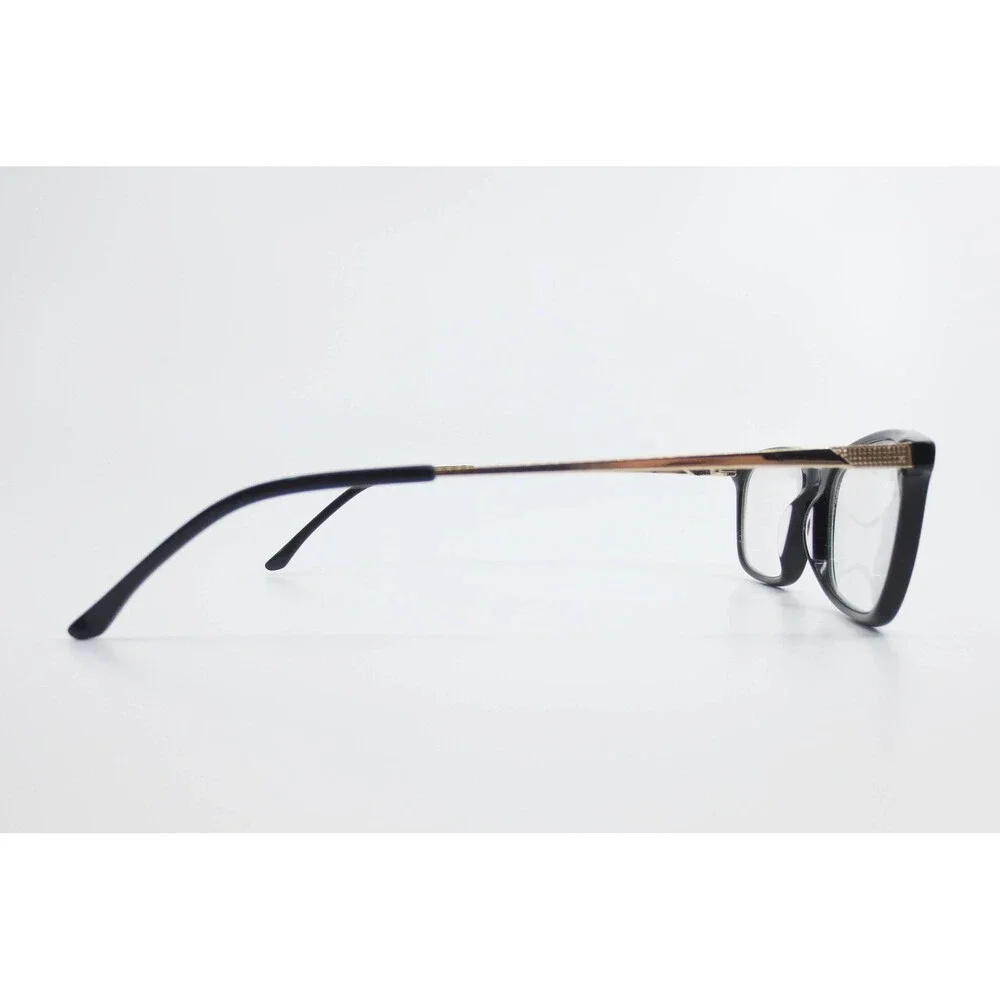 M America MU217 BLK Black Gold Rectangular Eyeglasses Frames 52-16-140